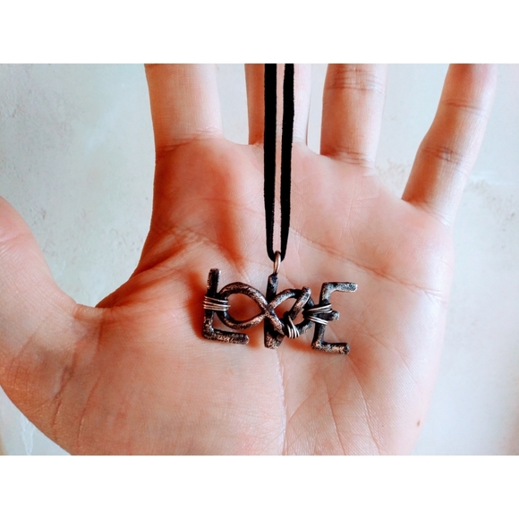 Infinity Love Pendant - Custom Silver Necklace - Picture 4 of 5